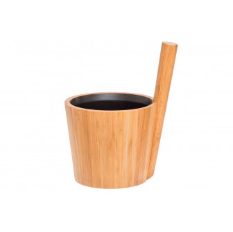 RENTO Bamboo Sauna Bucket with Plastic Insert