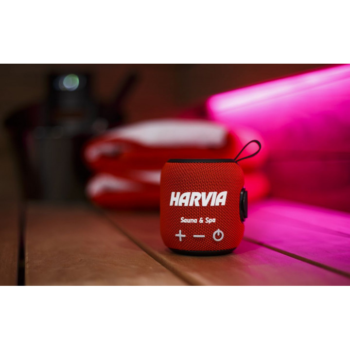 Water-resistant sauna speaker HARVIA, red