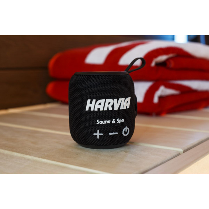 Water-resistant sauna speaker HARVIA, black