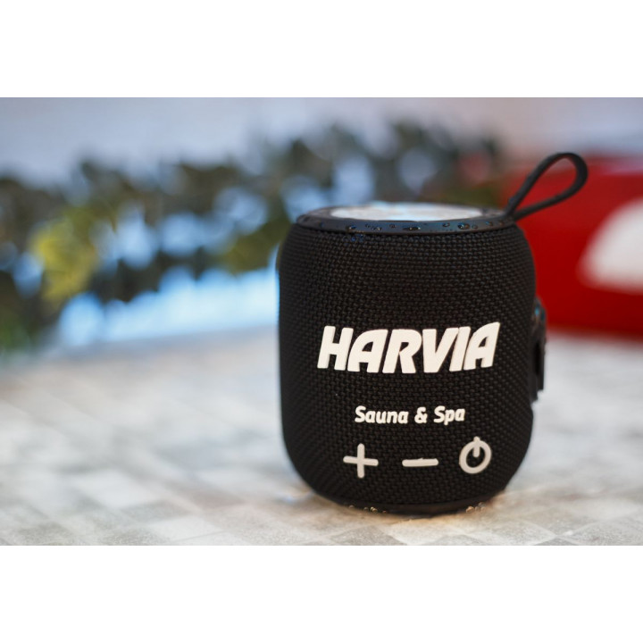 Water-resistant sauna speaker HARVIA, black