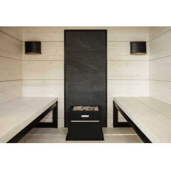 HARVIA stone wall, black frame