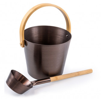 SAUFLEX aluminium bucket and ladle set, purple