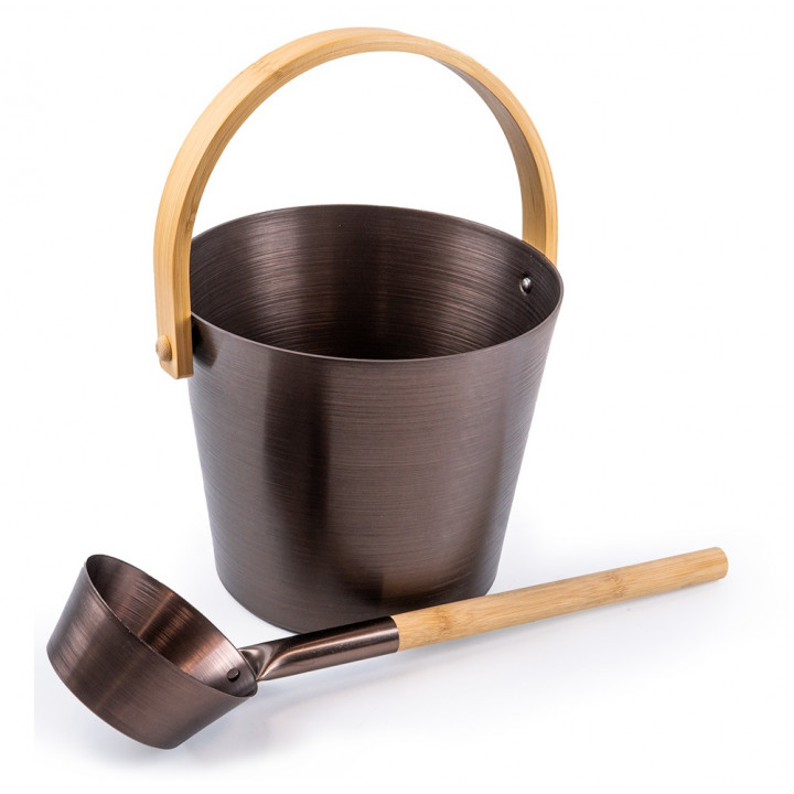 SAUFLEX aluminium bucket and ladle set, purple