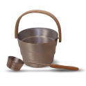 SAUNIA PYORRE bucket and ladle set 6 l, aluminium - 0