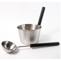 SAUNIA bucket and ladle stainless steel set 4 l - 0