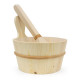 SAWO 4 l wooden pail and 36 cm ladle, pine