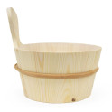 SAWO 4 l wooden pail and 36 cm ladle, pine - 4