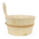 SAWO 4 l wooden pail and 36 cm ladle, pine