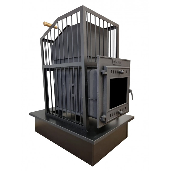 Woodburning sauna stove - SUMMIT Mont blanc extended w/stone cage