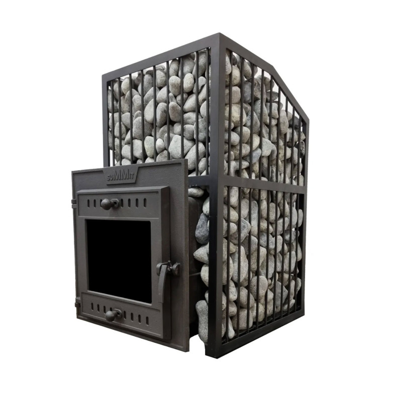 Woodburning sauna stove - SUMMIT Mont blanc extended w/stone cage Woodburning sauna stove - SUMMIT Mont blanc extended w/stone cage
