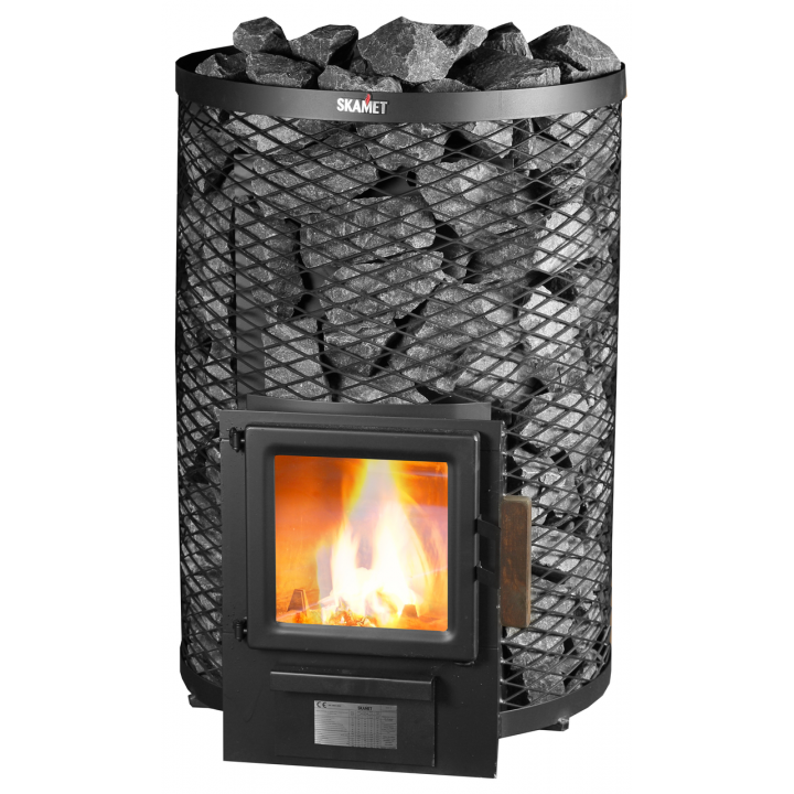Woodburning sauna stove - SKAMET SY116, with glass doors