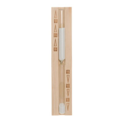Hourglass for sauna SAUFLEX H002 - 15 min, white, pine 