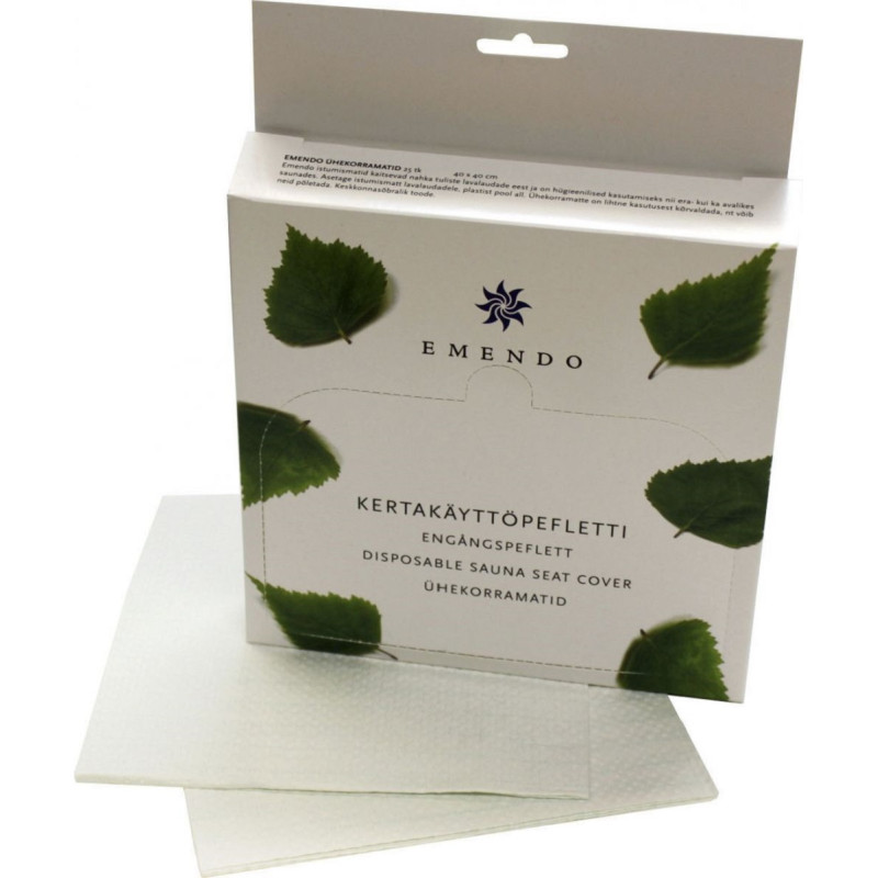 Single-use sauna sitting pads EMENDO, 25 pcs