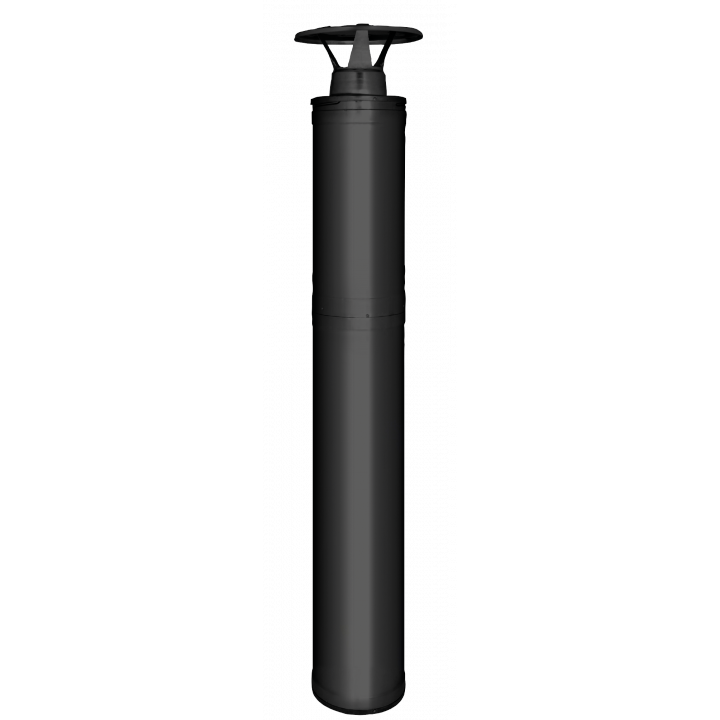 Steel insulated chimney set - HARVIA, black