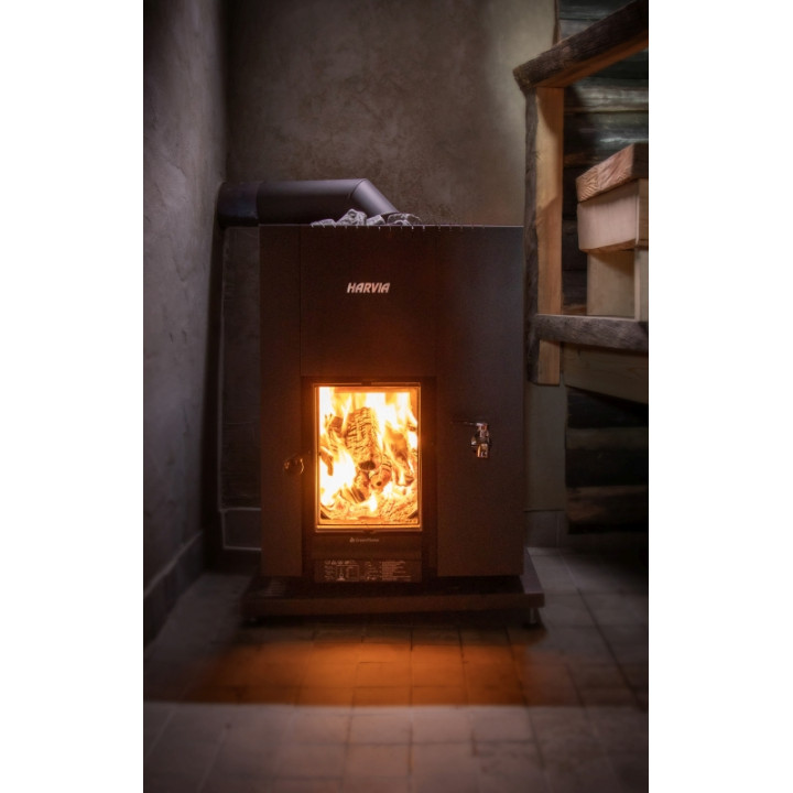 Wood-burning sauna stove - HARVIA Linear 22 GreenFlame ES