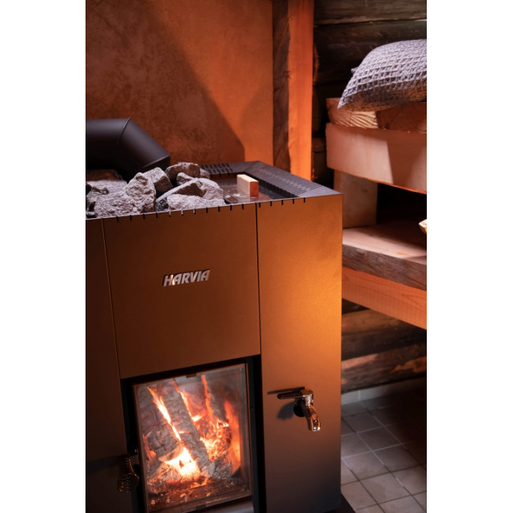 Wood-burning sauna stove - HARVIA Linear 22 GreenFlame ES