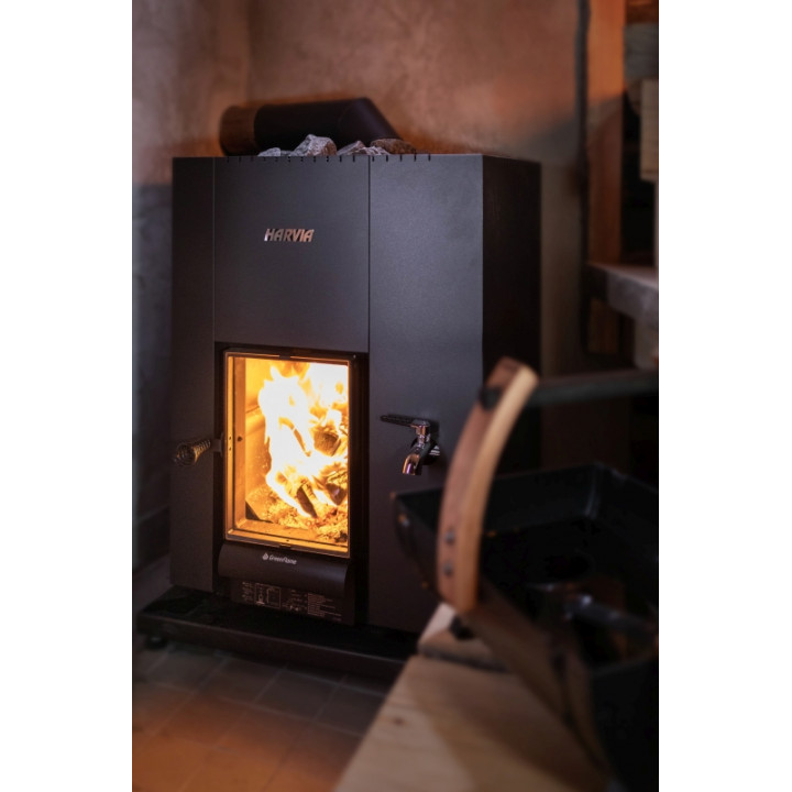 Wood-burning sauna stove - HARVIA Linear 22 GreenFlame ES