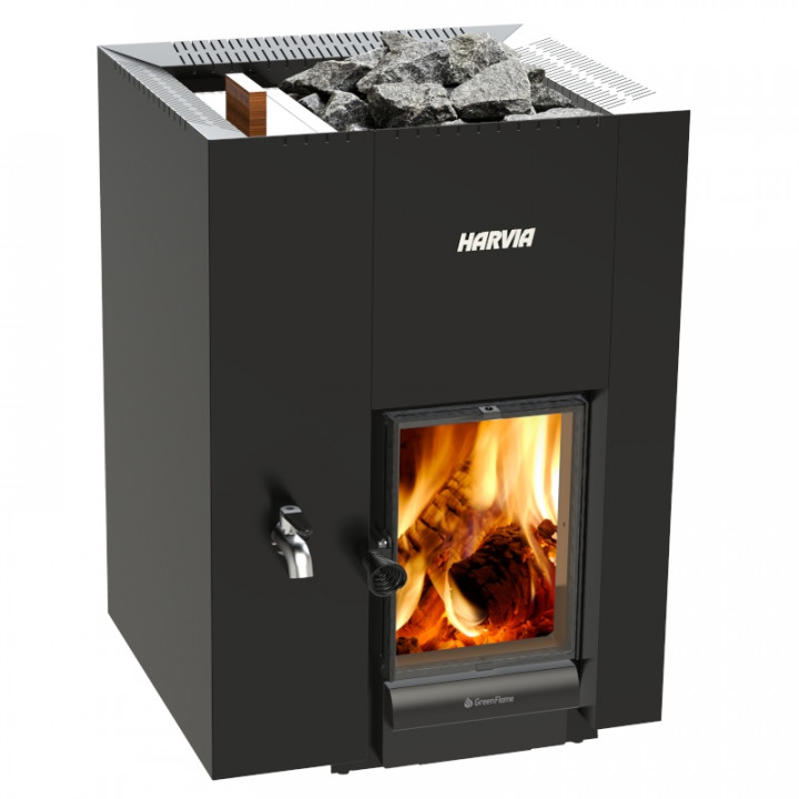Wood-burning sauna stove - HARVIA Linear 22 GreenFlame LS
