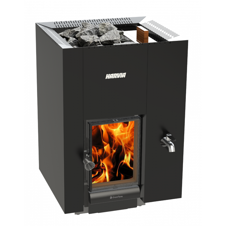 Wood-burning sauna stove - HARVIA Linear 22 GreenFlame RS