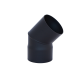 HARVIA elbow 45°, black