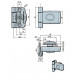 Door hinges ABLOY for steam sauna doors, gray, ABLFL65