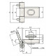 Door hinges ABLOY for steam sauna doors, gray, ABLFL75