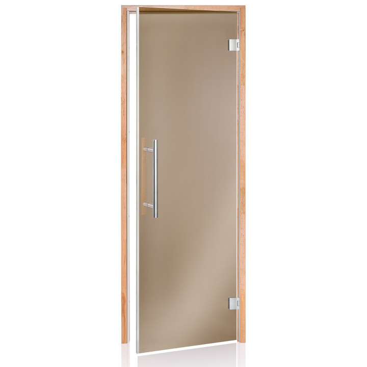 AD BENELUX glass sauna doors, 70 x 210, Alder, Bronze