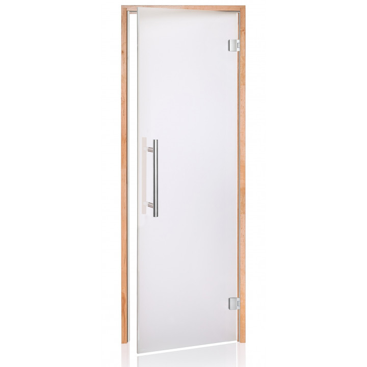 AD BENELUX glass sauna doors, Matte glass, 90 x 200, Alder, Matte clear