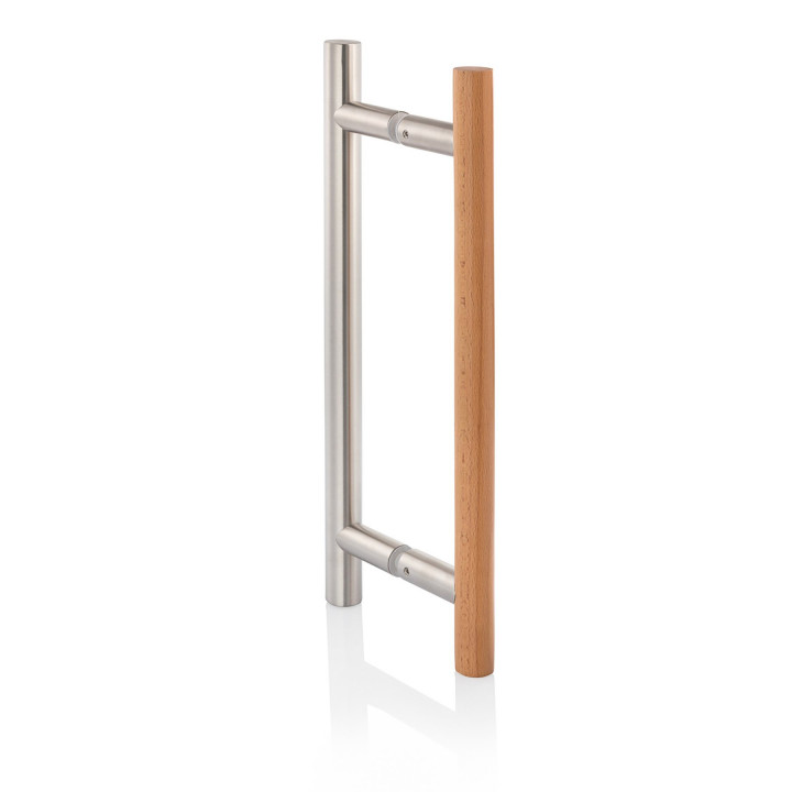 AD Door handle for glass doors AU Mini Premium, wood and steel