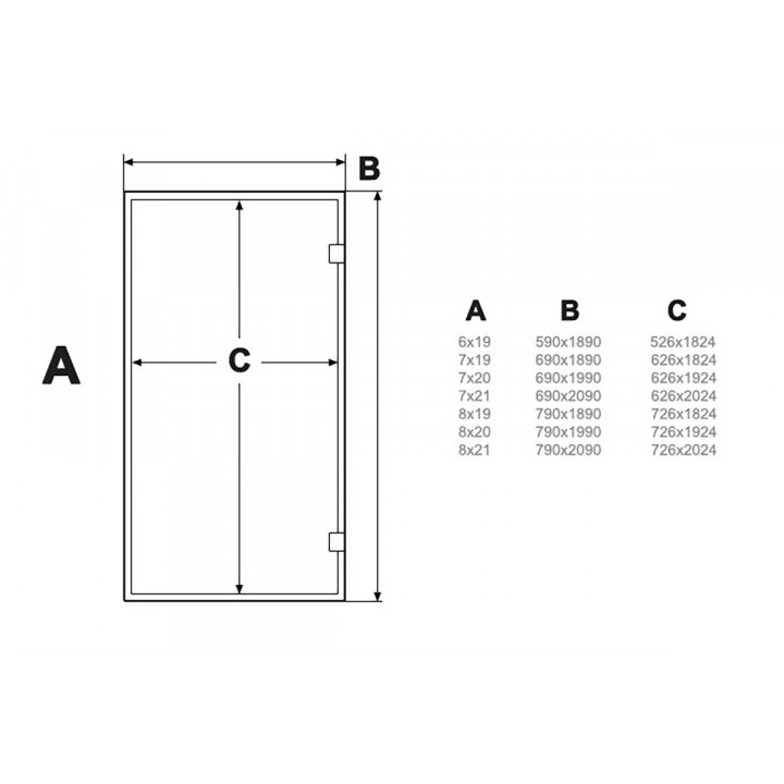 AD glass doors for steam sauna, Matte glass