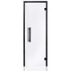 AD glass sauna door, Black frame, 80 x 200, Transparent