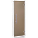 AD LIGHT glass doors for steam sauna, Matte glass, 70 x 190, Bronze Matte
