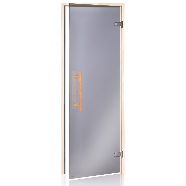 AD NATURAL glass sauna doors, 80 x 210, Aspen, Grey