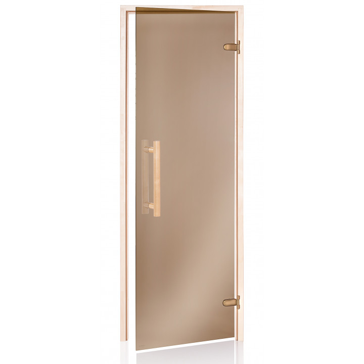 AD NATURAL glass sauna doors, 70 x 190, Aspen, Bronze