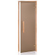 AD NATURAL glass sauna doors, Matte glass, 80 x 200, Alder, Bronze Matte