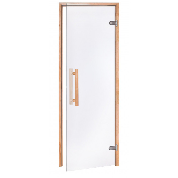 AD NATURAL glass sauna doors, 90 x 190, Alder, Transparent
