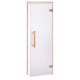 AD NATURAL glass sauna doors, Matte glass, 80 x 210, Aspen, Matte clear