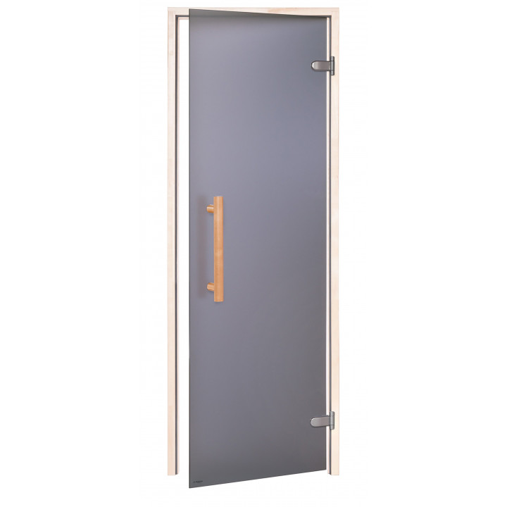 AD NATURAL glass sauna doors, Matte glass, 70 x 190, Aspen, Matte gray