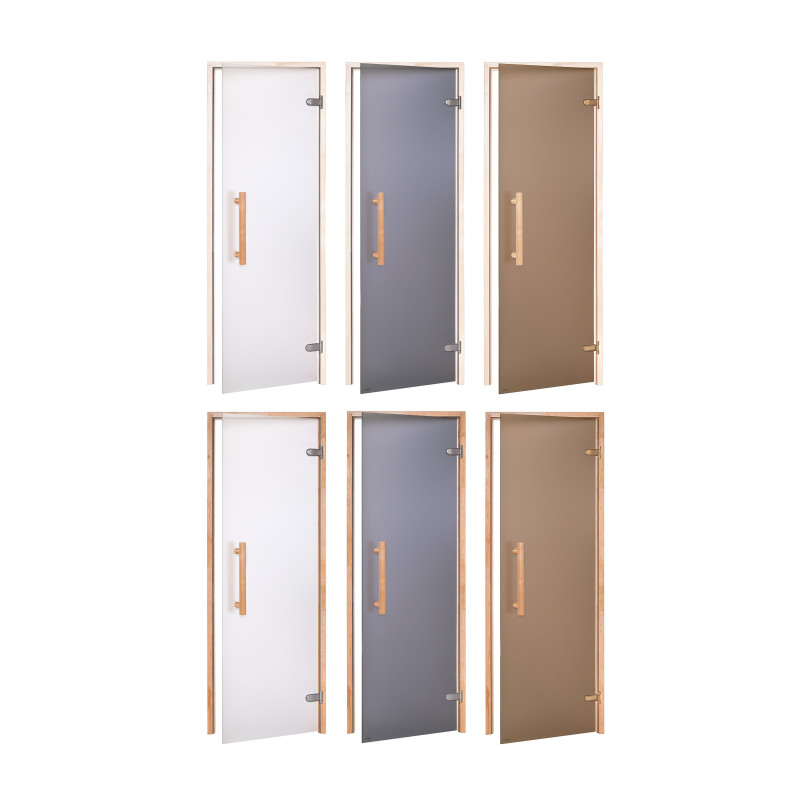 AD NATURAL glass sauna doors, Matte glass AD NATURAL glass sauna doors, Matte glass