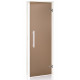 AD glass sauna door, White frame, Matte glass, 70 x 210, Bronze Matte