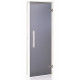 AD glass sauna door, White frame, 80 x 210, Grey