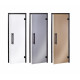 AD glass sauna door, Black frame