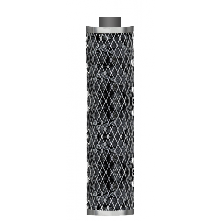 Stone grate IKI with chimney, stainless steel