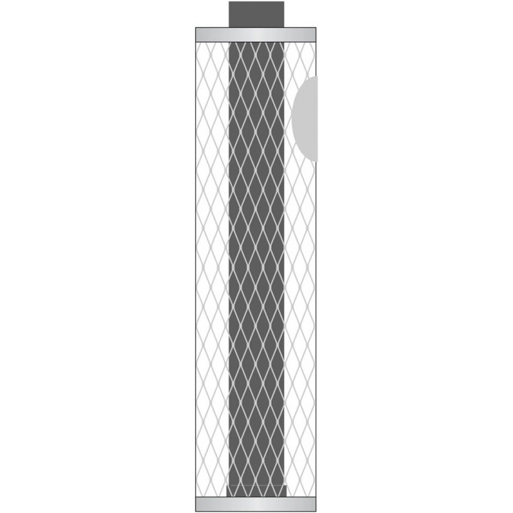 Stone grate IKI with chimney, stainless steel