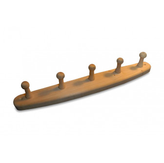 Alder wood hanger with 5 hooks
