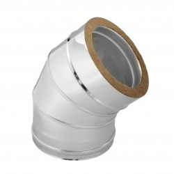 Insulated double wall elbow 45°  Insulated double wall elbow 45°