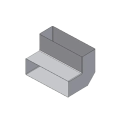 Elbow narrow 50x150, 90° - 0
