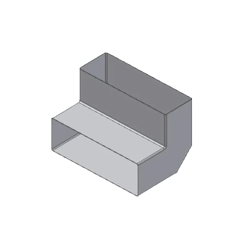 Elbow narrow 50x150, 90° 