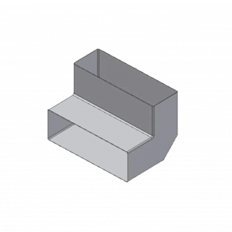 Elbow narrow 50x150, 90°