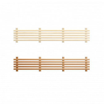 Bottom element of sauna bench, Aspen, Alder